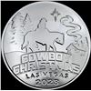 Image 1 : 2023 Cowboy Christmas Commemorative 1oz Pure Silver Coin