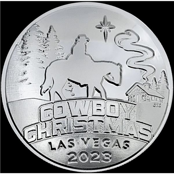 2023 Cowboy Christmas Commemorative 1oz Pure Silver Coin