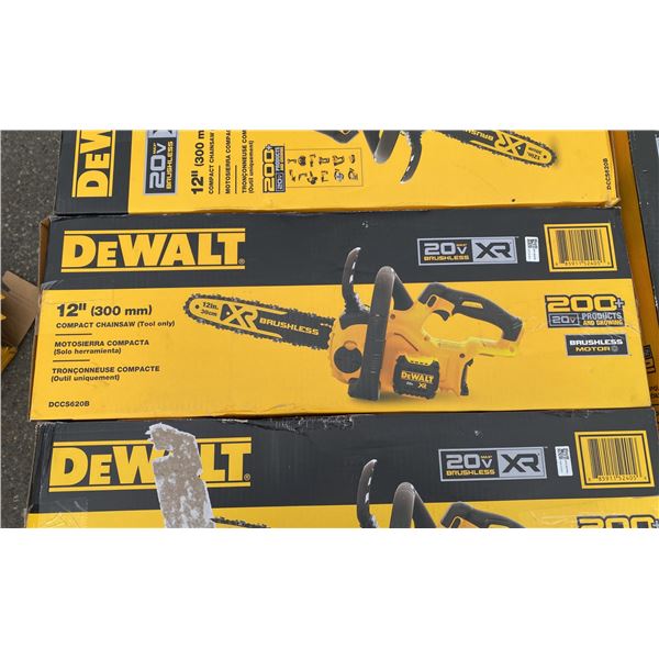 DEWALT 12  COMPACT CHAINSAW ( DCCS620B ) IN BOX *TOOL ONLY BATTERIES NOT INCLUDED*