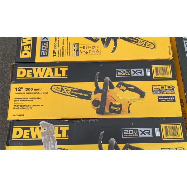 DEWALT 12  COMPACT CHAINSAW ( DCCS620B ) IN BOX * TOOL ONLY BATTERIES NOT INCLUDED *