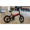 Image 2 : VICTORIAN M1 A BLACK / RED SHIMANO 7 SPEED ELECTRIC FOLDABLE E-BIKE WITH CHARGER - 55 KM RANGE,