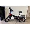 Image 1 : VICTORIAN M2 A BLACK / RED SHIMANO 7 SPEED ELECTRIC FOLDABLE E-BIKE WITH CHARGER - 55 KM RANGE,