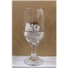 Image 3 : (34) gold rimmed Olympic torch glassware