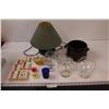 Image 1 : (16) Misc. Items (Lamp, candles, cigarette filters)