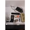 Image 1 : (8) Misc. Items: calculators, purse watch, binder hole punchers, etc.