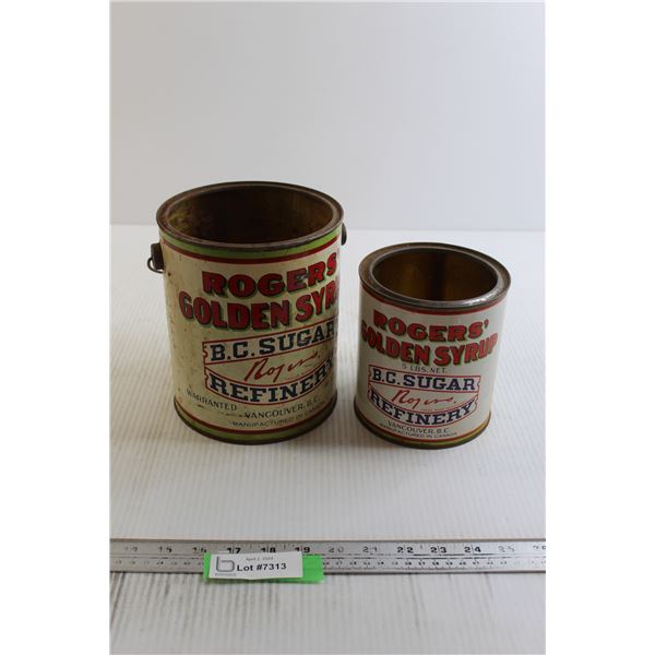 (2) Rogers Golden Syrup Tins