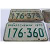 Image 2 : (2) British Columbia License Plates, (4) Saskatchewan License Plates