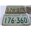 Image 2 : (2) British Columbia License Plates, (4) Saskatchewan License Plates