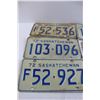 Image 2 : (9) Saskatchewan 1972 License Plates