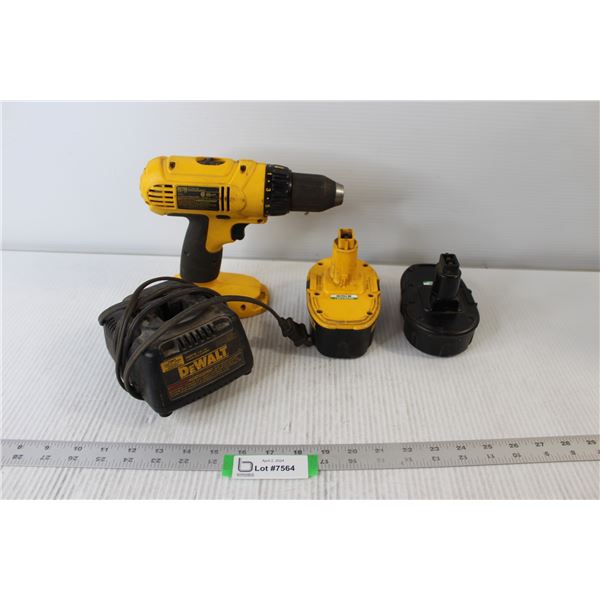 DeWalt Cordless Drill/Driver, (2) Batteries, Charger