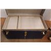 Image 3 : *Vintage Union Blue Metal Shipping Trunk with Key and Tray