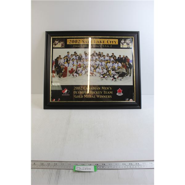 2002 Team Canada Olympic Gold Medal Winners Frame - 23 1/2" x 19"