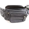 Image 2 : Black Leather Fanny Pack - (8) Compartments