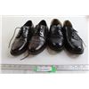 Image 1 : (2) Pairs Leather Dress Shoes - Black is Size 8 1/2, Brown is Size 8