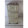 Image 1 : * Three Drawer Plastic Storage Cabinet on Wheels