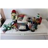 Image 1 : Ribbons, Gift Wrap, Scissors, Ornaments, Tape, Gift Tags, Sterilite Container, etc.