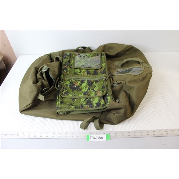 Military Duffel Bag, Camouflage File Carrying Case, Map of Esquimalt