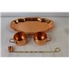 Image 2 : Coppercraft Trays, Napkin Rings, Cream & Sugar, Cup, Tongs, Candle Snuffer, etc.