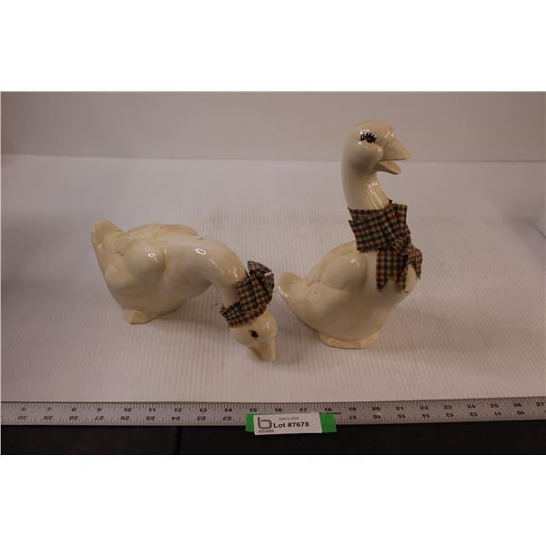 (2) Ceramic Houseware Ducks