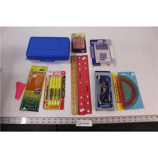 Misc. School Supplies (Pencils, Math Instruments, Highlighters, Erasers, etc.)