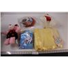 Image 1 : (2) Teddy Bears, Cars Hamper Panier, Blanket Throw, Pool Arm Bands