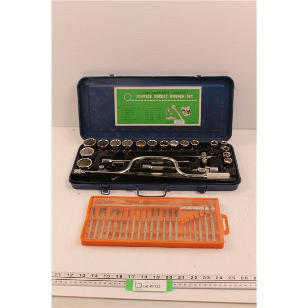 25 pc Socket Wrench Set (1/2" Drive, S.A.E Sizes) & Screwdriver/Wrench Set