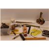 Image 2 : Squares, Rulers, Electric Fan (untested), Carpenters Pencil/Sharpener, Rotisserie Motor (untested), 