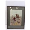 Image 2 : Framed C.M Russell Print (15"x19")