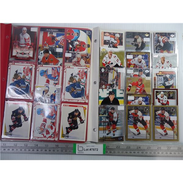 (2) Folders of Cards Featuring Bob Probert (1 sheet) and Rod Brind A'Mour (2 sheets)