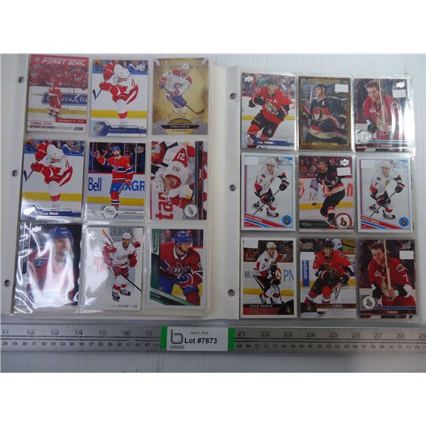 (2) Folders of Cards Featuring Tomas Tatar and Kyle Turris (6 Sheets in total)