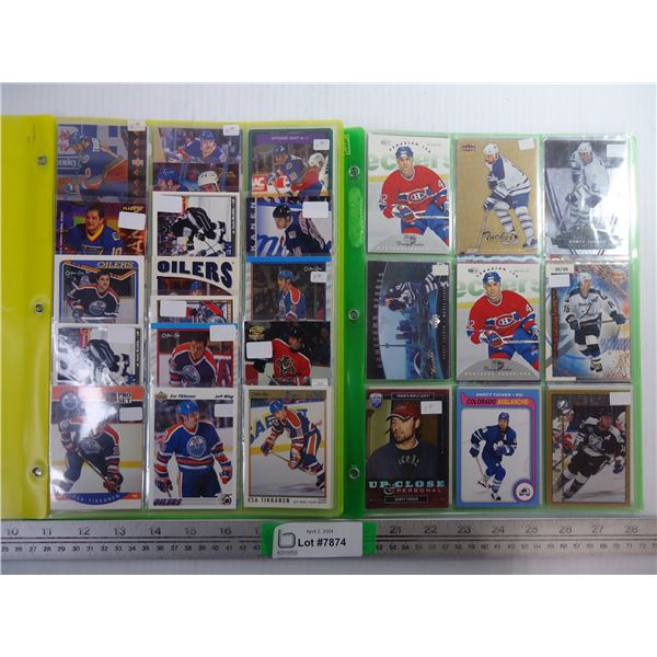 (2) Folders of Cards Featuring Esa Tikkanen and Darcy Tucker (4 sheets in total)