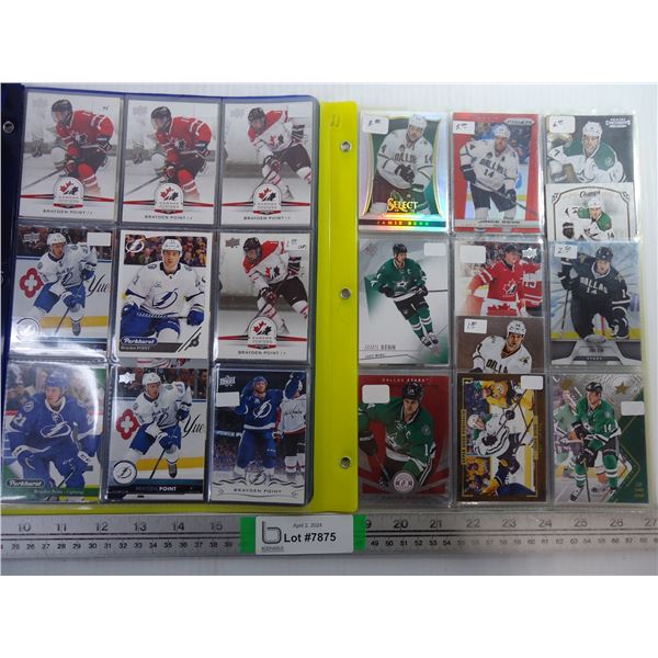 (2) Folders of Cards Featuring Brayden Point (2 sheets) and Jamie Benn ( 7 sheets)