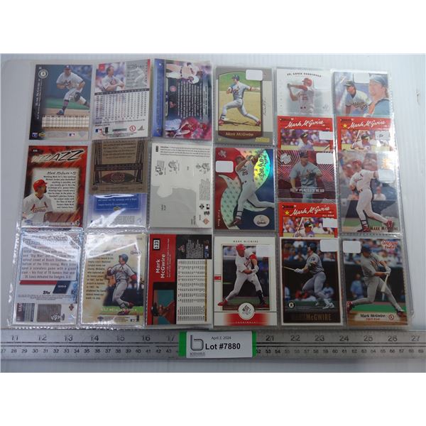 Folder of MLB Player Mark McGwire (15 pages)