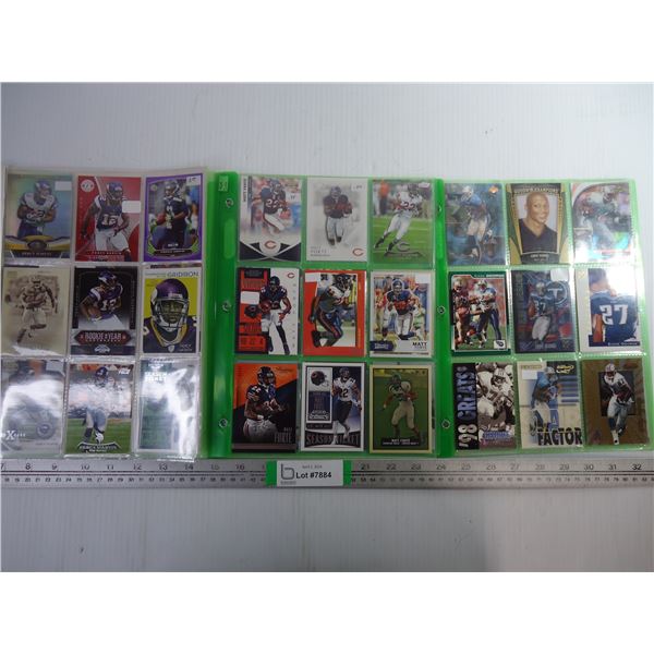 (3) Folders of Cards Featuring NFL Players Percy Harvin, Matt Forte, and Eddie George (6 sheets in t