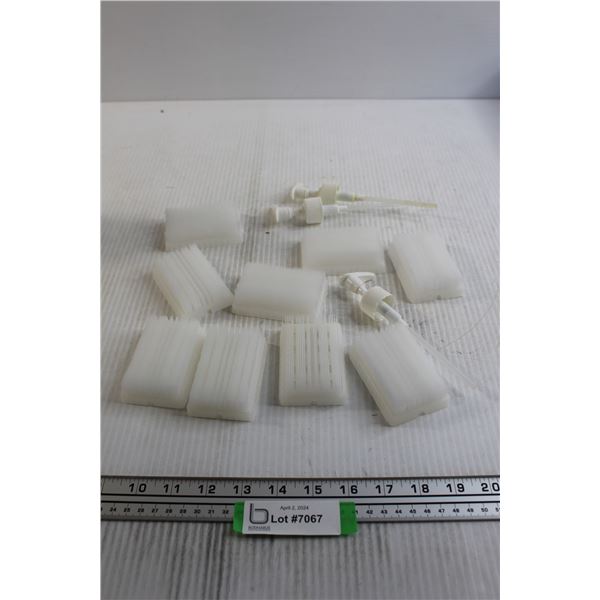 (9) Nail Cleaning Brushes, (3) Spray Nozzles