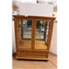 Image 1 : *Wooden Light Up Display Cabinet with Drawer - 17" x 44" x 56" High, Works