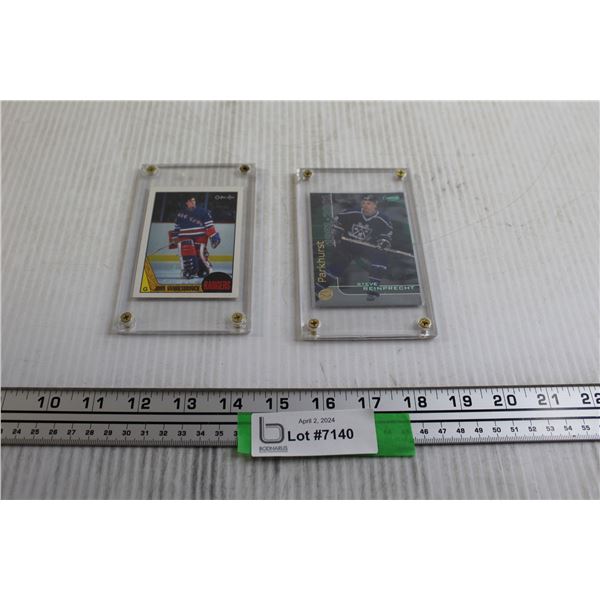 John Vanbiesbrouck and Steve Reinprecht Hockey Cards