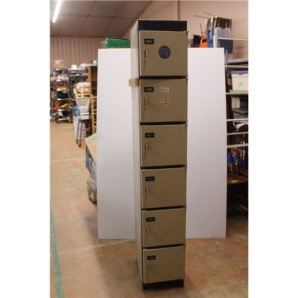 * Locker Unit - 12" x 17" x 72" - 6 Lockers