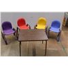 Image 1 : * Small Table - 24" x 18" x 20", (4) Colourful Kids' Chairs