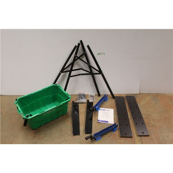 * Mastercraft Folding Work Table, Instruction Manual, Plastic Tub