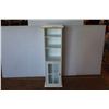 Image 1 : * White Cabinet With Shelves & Glass Door - 15" x 13" x 49"