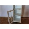 Image 3 : * White Cabinet With Shelves & Glass Door - 15" x 13" x 49"