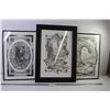 Image 1 : (3) Framed Prints - One is 21" x 15", Other Two are 12" x 18"
