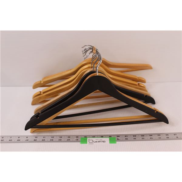 (9) Wooden Hangers