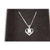 Image 2 : Sterling Silver Heart Pendant Necklace - 925 Stamped