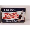 Image 2 : Pepsi-Cola Tin Sign, Busted Knuckle Garage - 12"x8"