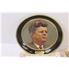 Image 2 : JFK Memorial Plate, 1954 Prairie Farmer Newspaper, Wood Carved Shell, Hockey of 1972 Book, Misc.