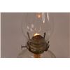 Image 2 : Antique Glass Kerosene Lamp w/Shade - 15.5"x6"