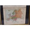 Image 2 : Original 1868 Maps from 1868 Chambers Encyclopedia in Frame - 20.5"x24"