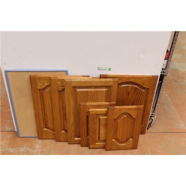 *(7) Cupboard Doors (Various Sizes), Cork Board